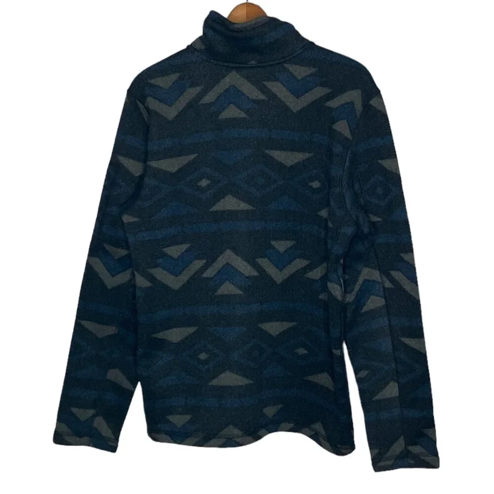 The North Face Men's Medium M Gordon Lyons‎ 1/4 Zip Fleece Aztec Novelty Sweater